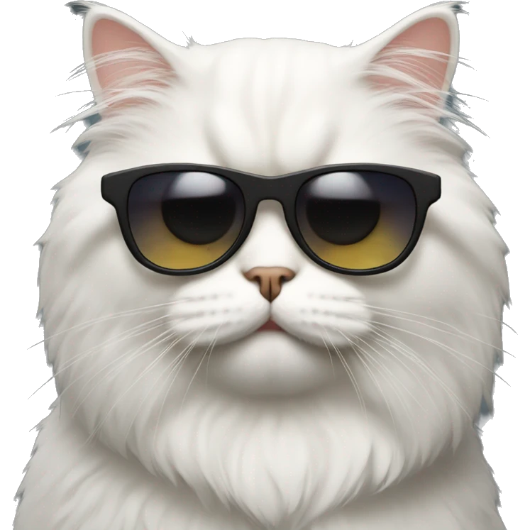 Persian cat with sunglasses on emoji