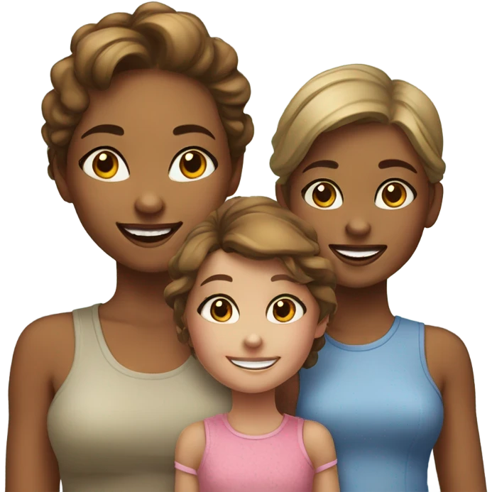 Family of girls emoji