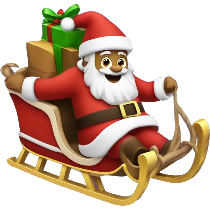 santa on his sleigh emoji