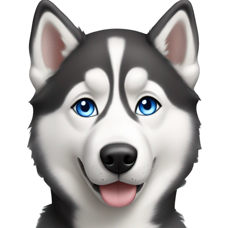 siberian husky with blue eyes emoji