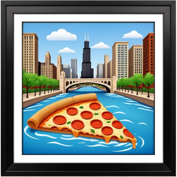 Chicago Riverwalk pizza  emoji