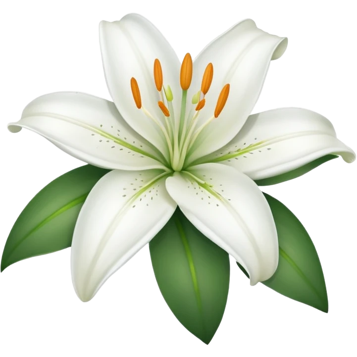 single white lily emoji