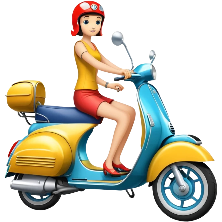 Vespa on a ferry emoji
