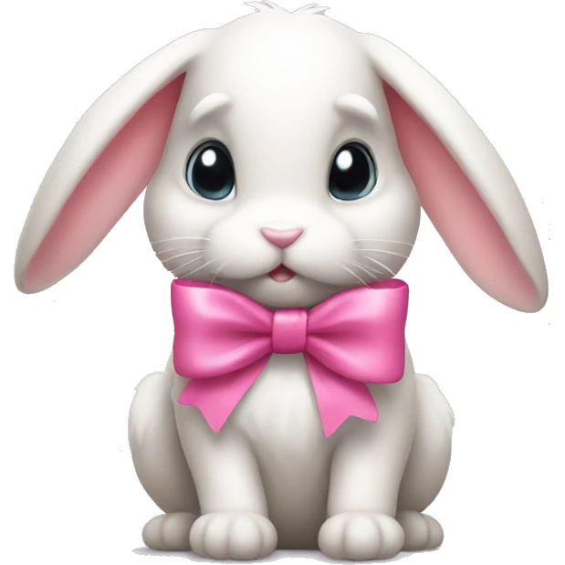 bunny with pink bow emoji