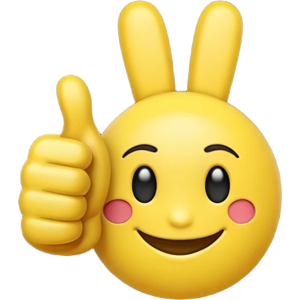 the emoji thumbs up's outline traced with an emoji thumbs up emoji