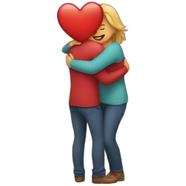 Heart hug emoji