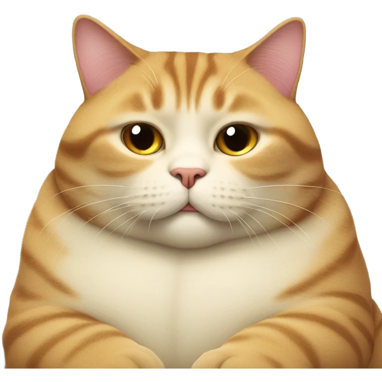 Very fat cat lying on his back  emoji