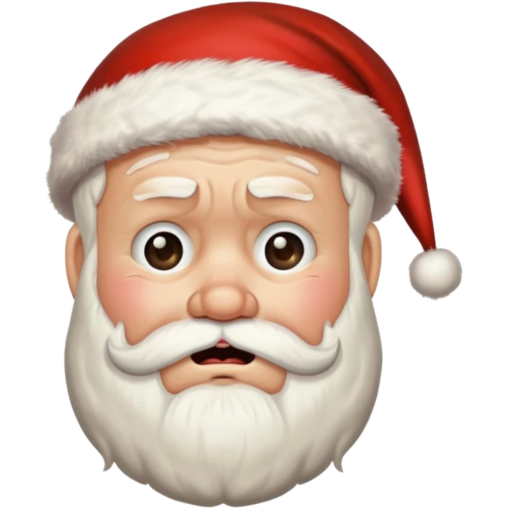 Santa claus distressed and crying emoji