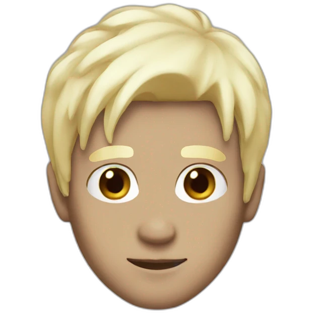 man with bleach hair emoji