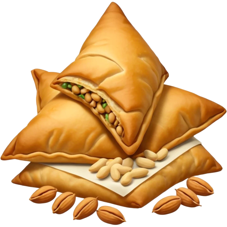 Samosa and peanuts emoji