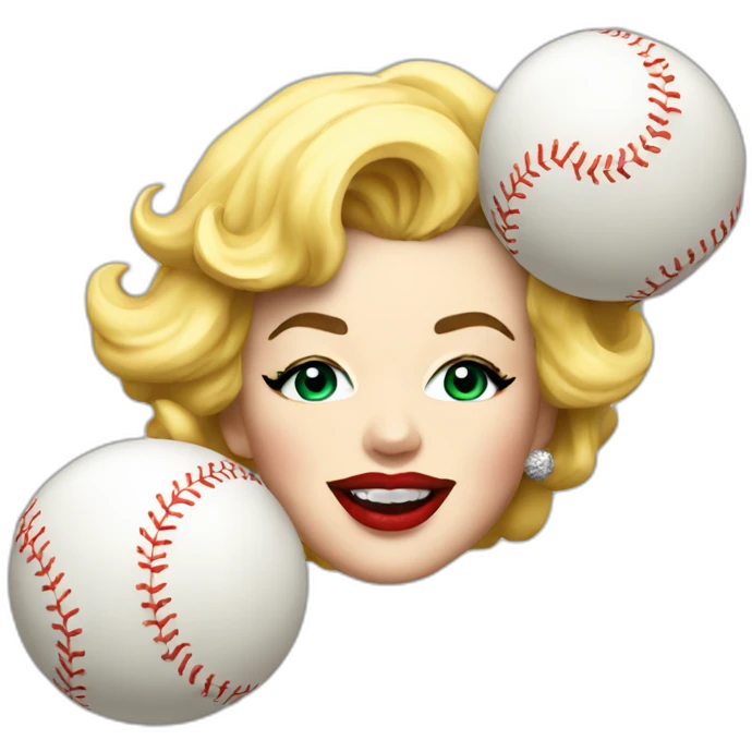 marilyn monroe en pelotas emoji