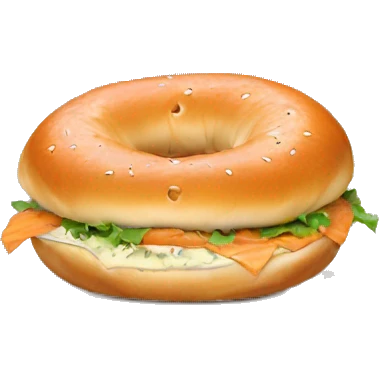 Lox bagel with cheese emoji