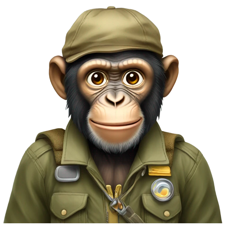 Chimpanzee explorer emoji