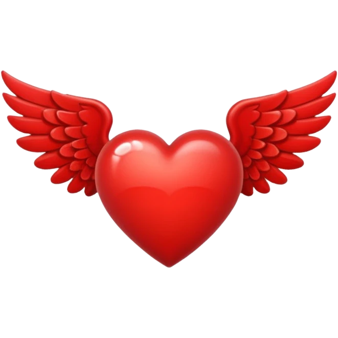 Red heart with wings emoji