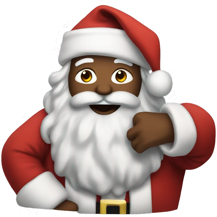Santa with rizz emoji