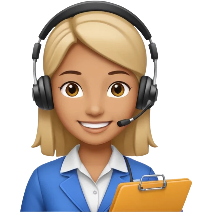 Event Planner Holding A Clipboard And Headset emoji
