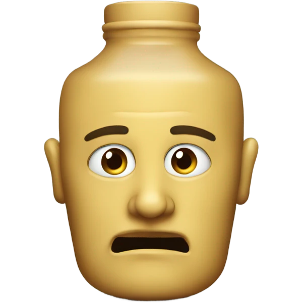Head jug in the style of Carl block emoji