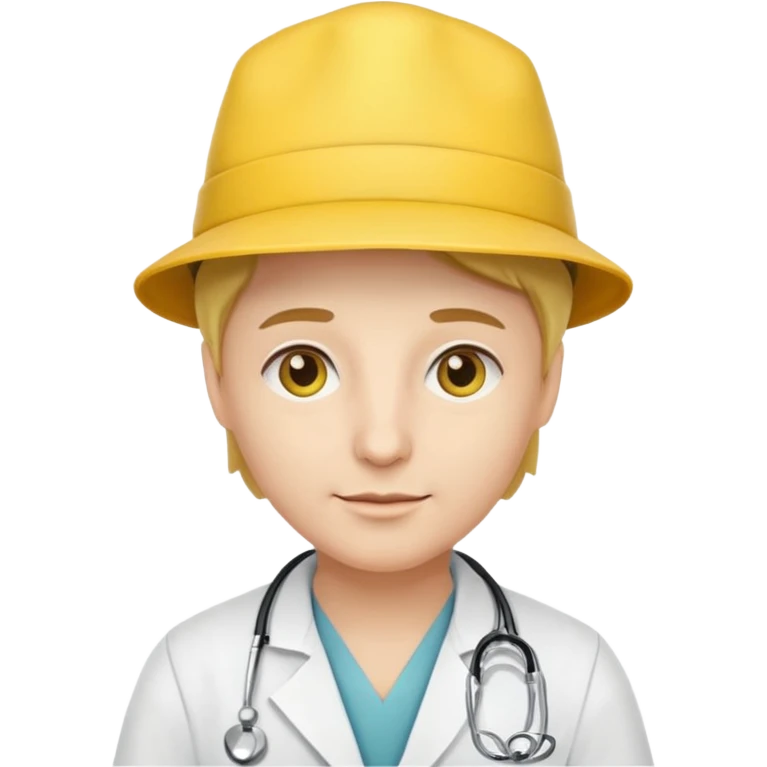 doctor with yellow hat emoji