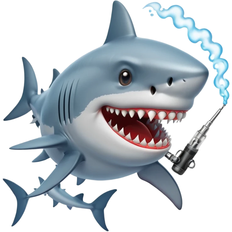 Shark hitting a vape pen  emoji