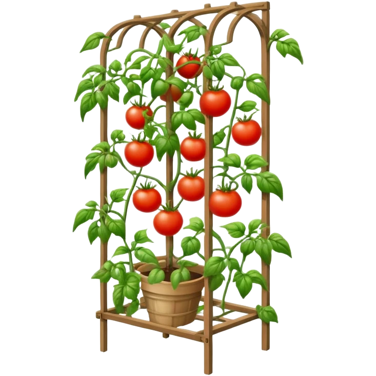 Tomato plant with trellis emoji