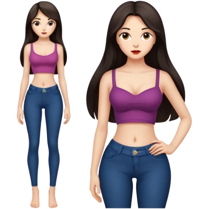 Skinny legend. Girl with Super tiny toxicly dramatic waist compared to her hips/chest emoji