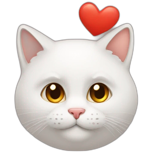 Coeur avec un chat emoji