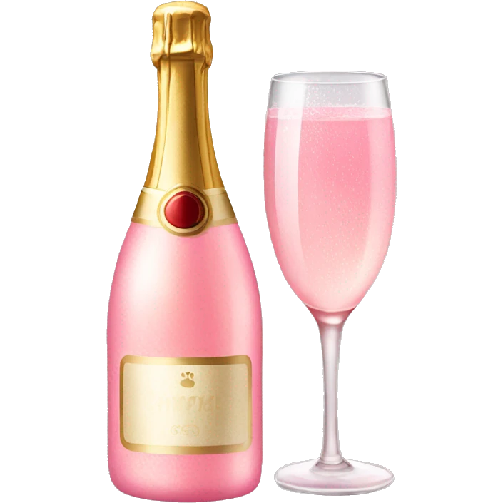 Pink champagne  emoji