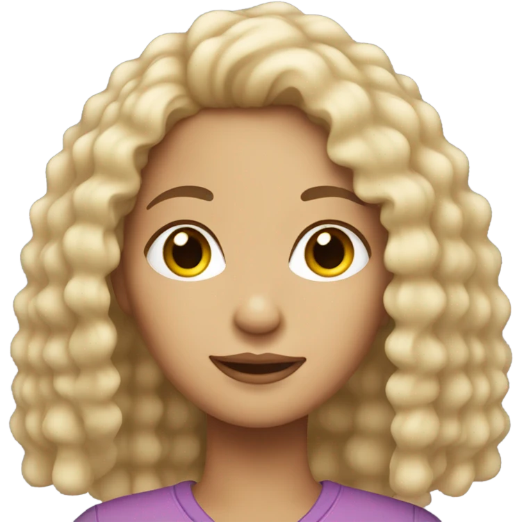 Light skin female with 4b hair emoji