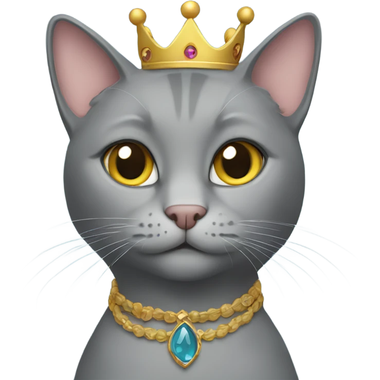 Queen gray cat emoji