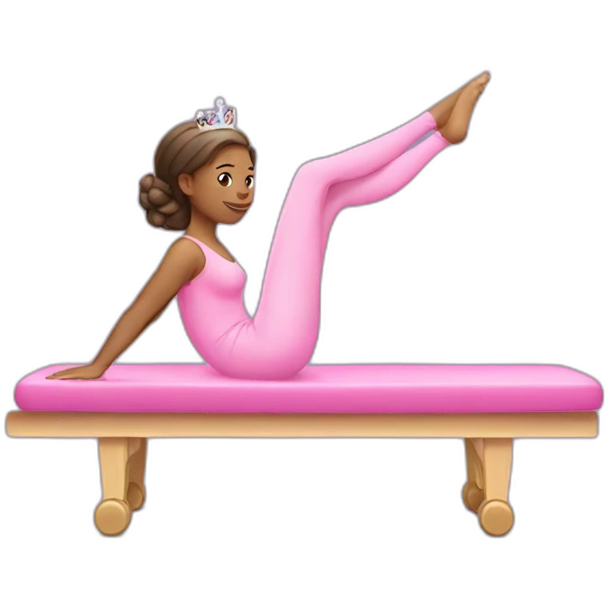 Pink Pilates princess emoji