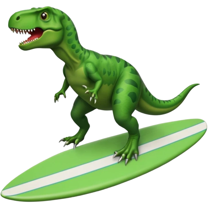 T rex riding a surf board  emoji