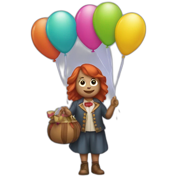 penny wise holding balloons  emoji