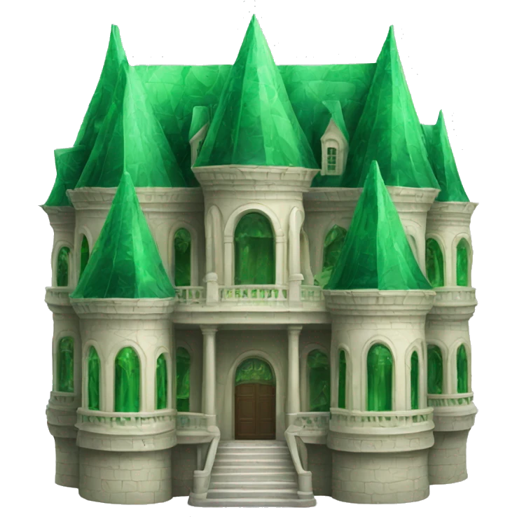 Palace made out of emerald emoji
