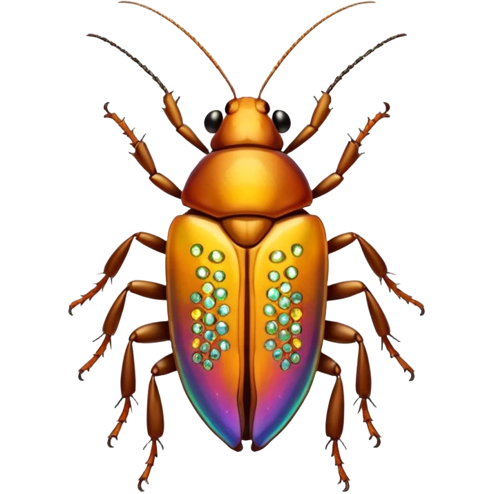 yellow bedazzled cockroach emoji