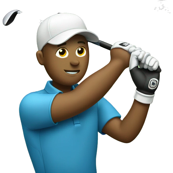 Golfer hitting golf ball  emoji