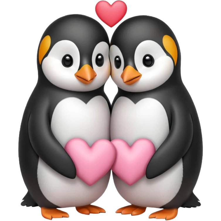 Cute love pinguin emoji