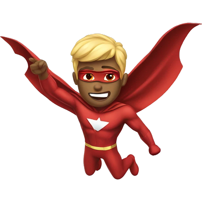 flying super hero emoji