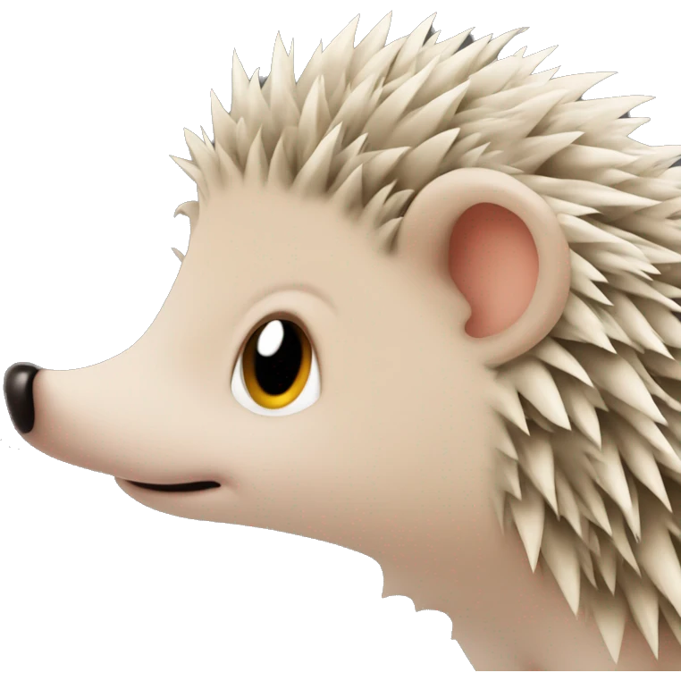 The hedgehog sniffs his ear emoji