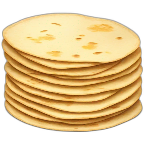 Small Stack of tortillas with some grill marks emoji