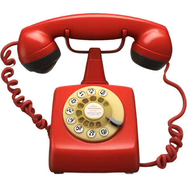 Red old dial phone  emoji