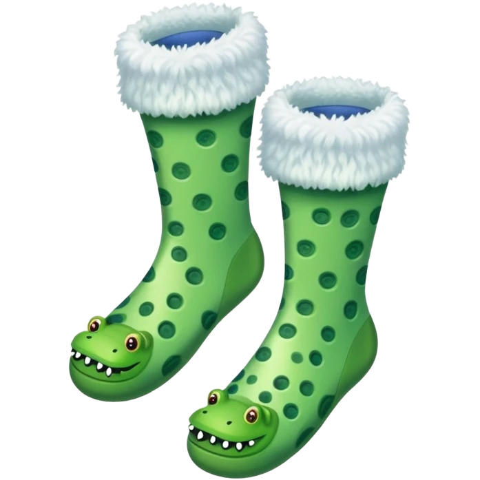 Socks with Crocs emoji