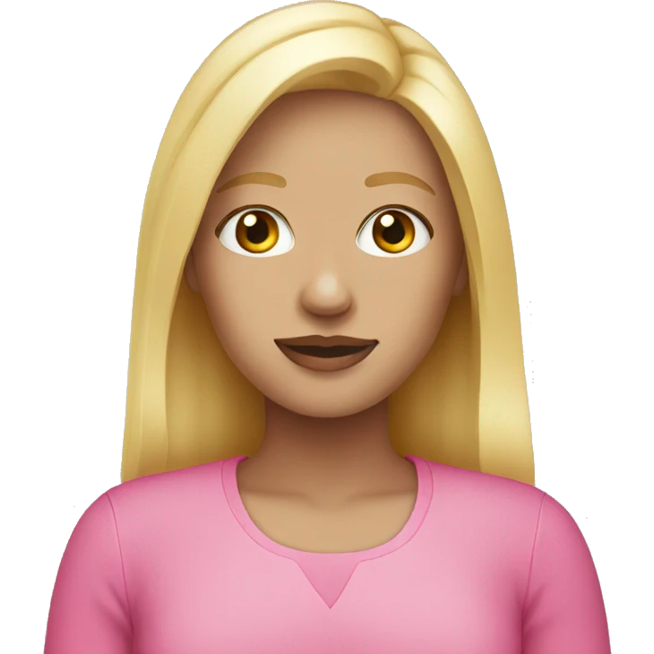 Blonde in pink emoji