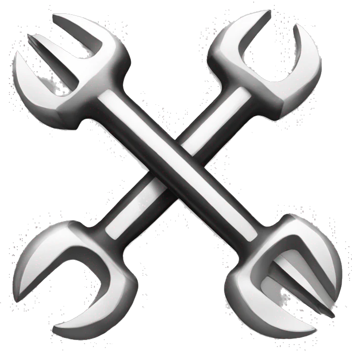 crossed tools black and white emoji