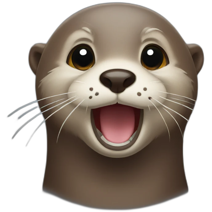 Otter crying face emoji