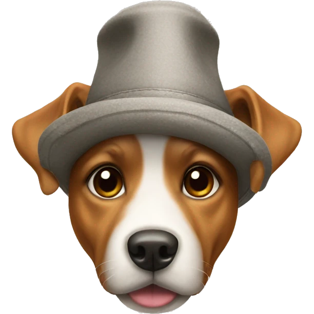 Dog in hat emoji