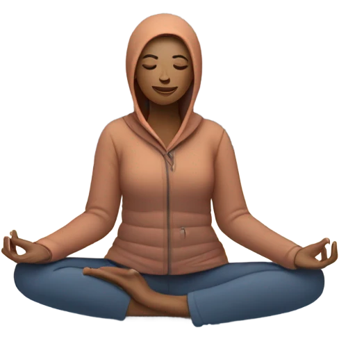 Yoga in snow  emoji