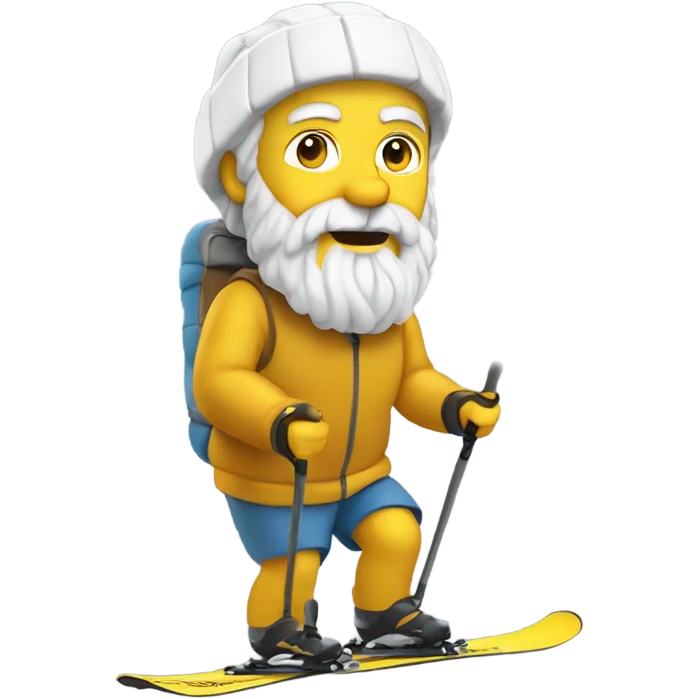 Socrates skiing emoji