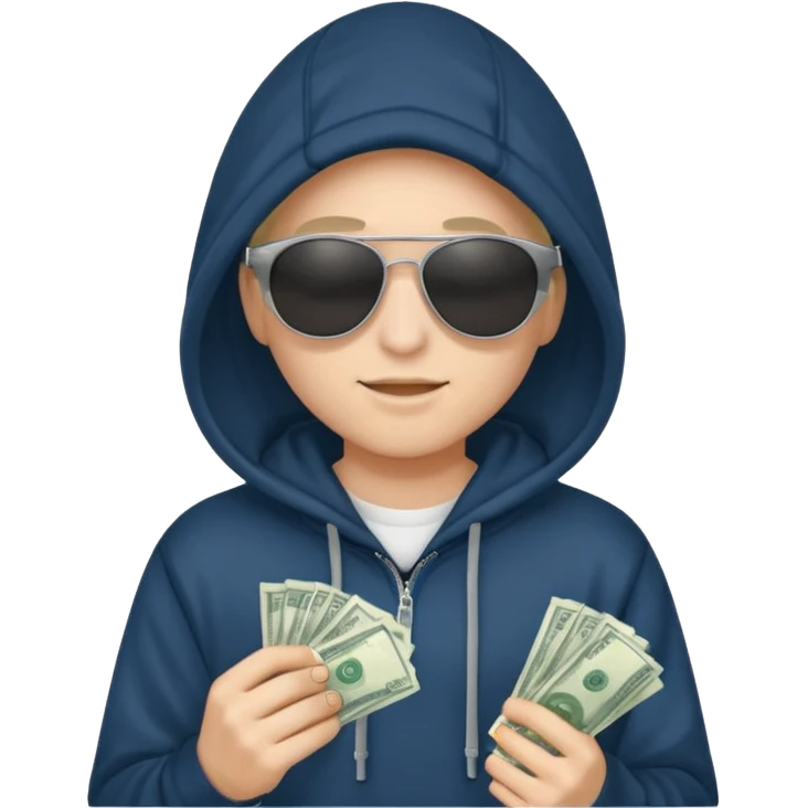 hoodie, sunglasses, money ANGEL emoji