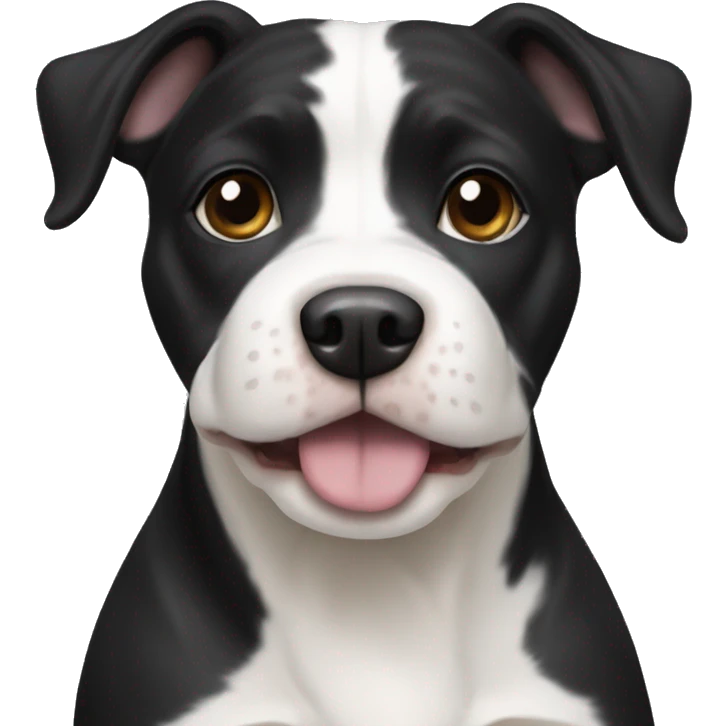 Black and white Pitbull terrier havanese mix emoji