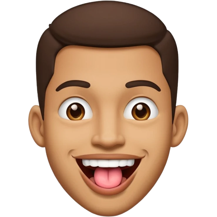 freaky brown man with his tongue out  emoji